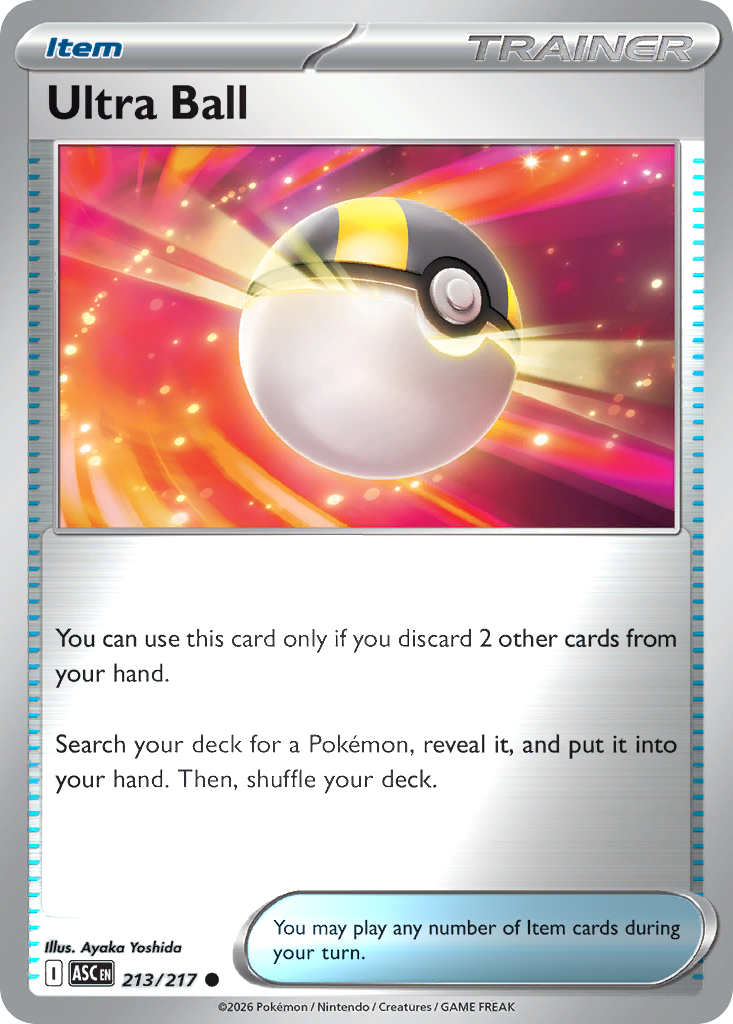 Ultra Ball Reverse 213/217 Ascended Heroes Pokémon Card