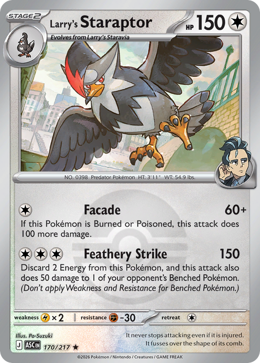Larry's Staraptor Reverse 170/217 Ascended Heroes Pokémon Card