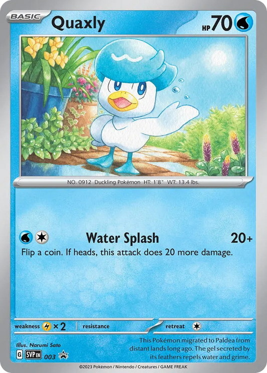 Quaxly Holo 003/225 SVP Black Star Promos Pokémon Card