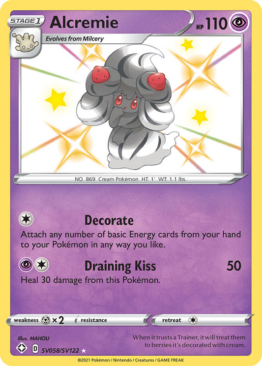 Alcremie Holo 058/122 Shining Fates Shiny Vault Pokémon Card