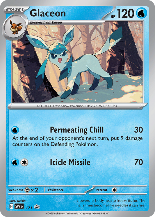 Glaceon Holo 171/225 SVP Black Star Promos Pokémon Card