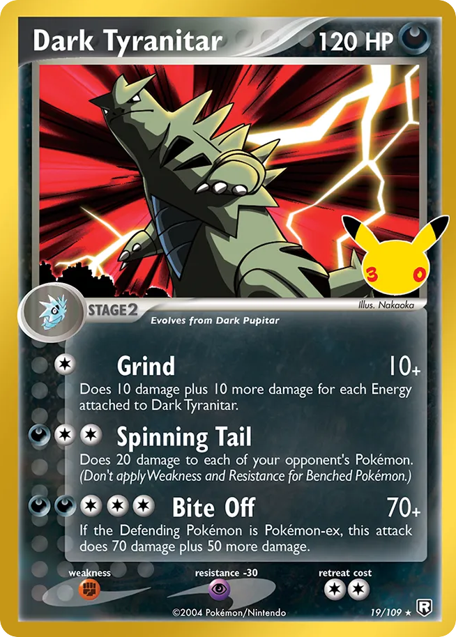 Dark Tyranitar Normal 006/0 30th Classic Collection Pokémon Card