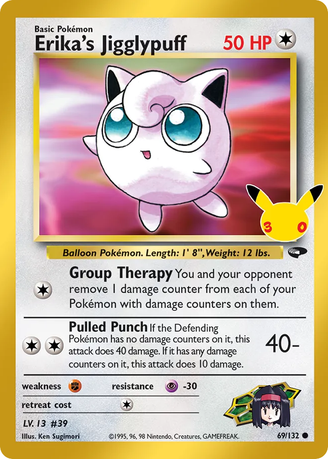 Erika's Jigglypuff Normal 015/0 30th Classic Collection Pokémon Card