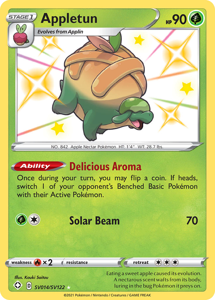 Appletun Holo 014/122 Shining Fates Shiny Vault Pokémon Card