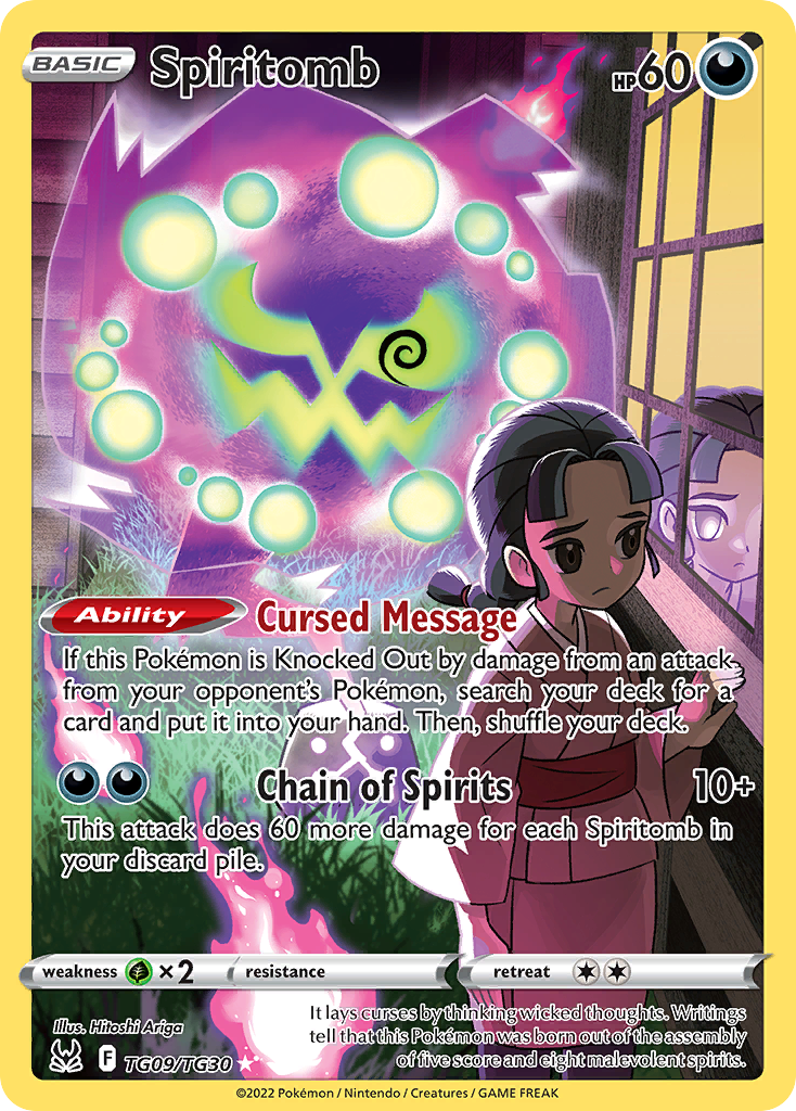 Spiritomb Holo 009/30 Lost Origin Trainer Gallery Pokémon Card
