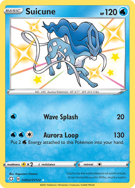Suicune Holo 022/122 Shining Fates Shiny Vault Pokémon Card