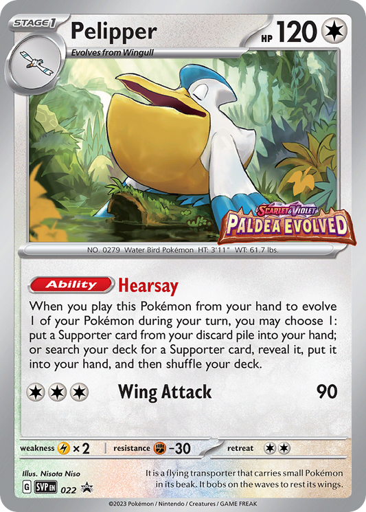Pelipper Holo 022/225 SVP Black Star Promos Pokémon Card