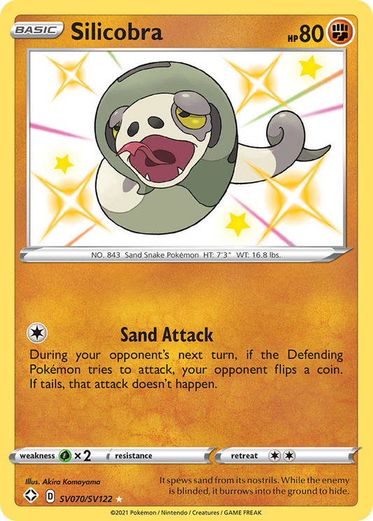 Silicobra Holo 070/122 Shining Fates Shiny Vault Pokémon Card