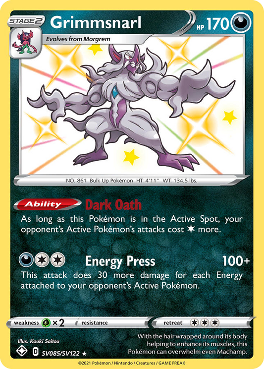 Grimmsnarl Holo 085/122 Shining Fates Shiny Vault Pokémon Card