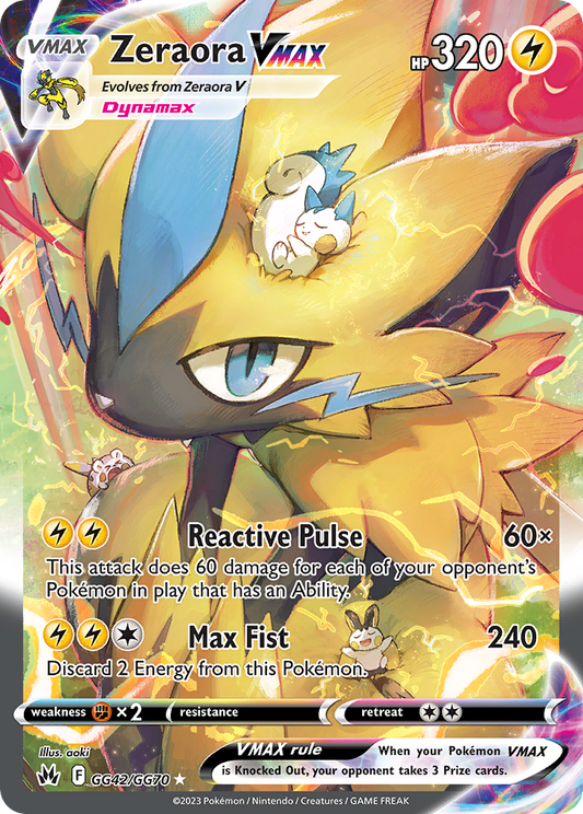 Zeraora VMAX Holo 042/70 Crown Zenith Galarian Gallery Pokémon Card