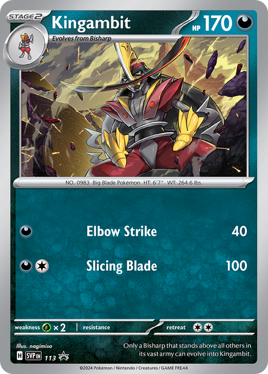 Kingambit Normal 113/225 SVP Black Star Promos Pokémon Card