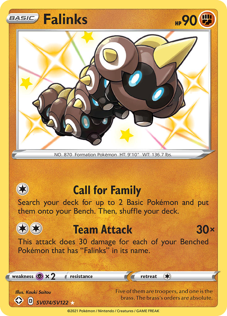 Falinks Holo 074/122 Shining Fates Shiny Vault Pokémon Card