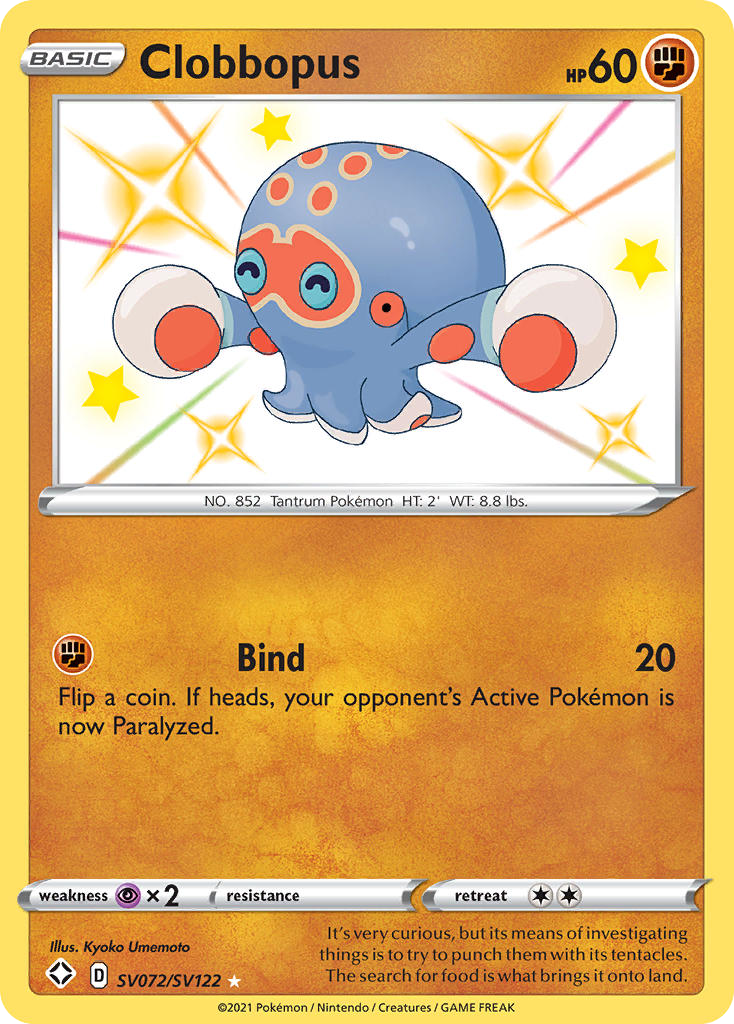 Clobbopus Holo 072/122 Shining Fates Shiny Vault Pokémon Card