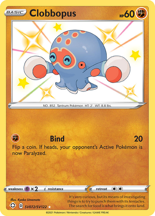 Clobbopus Holo 072/122 Shining Fates Shiny Vault Pokémon Card