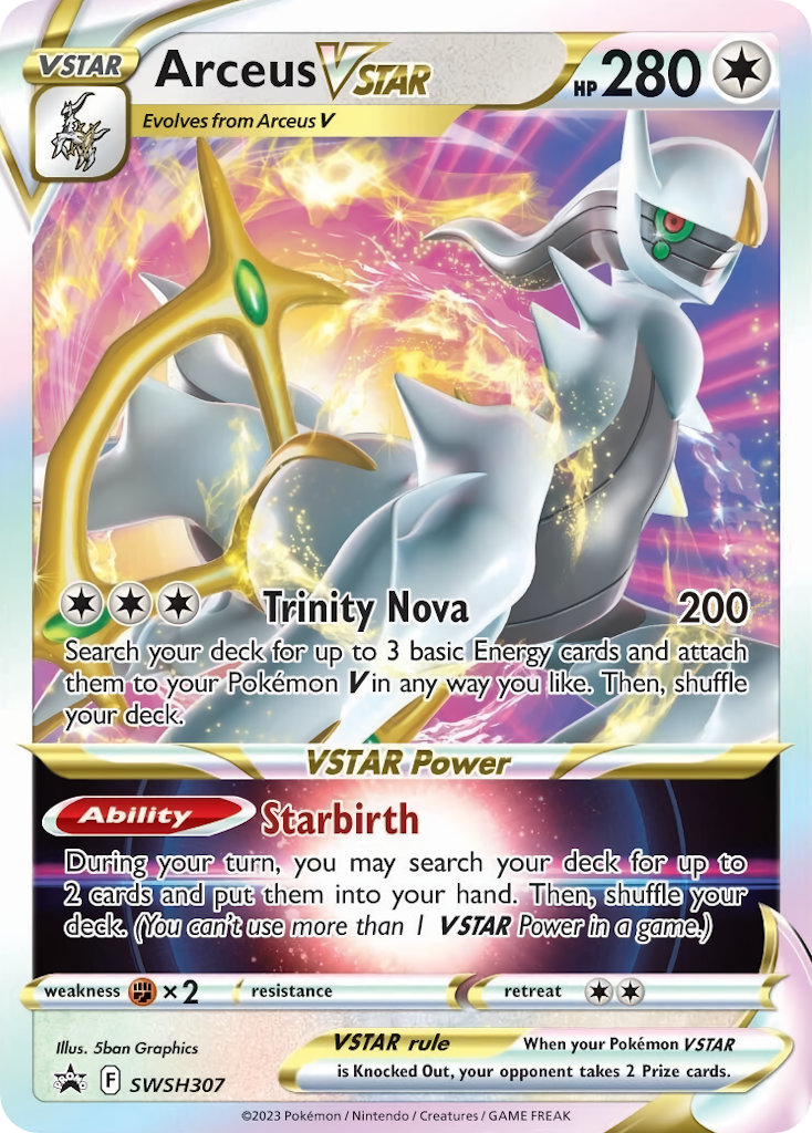 Arceus VSTAR Holo WH307/307 SWSH Black Star Promos Pokémon Card