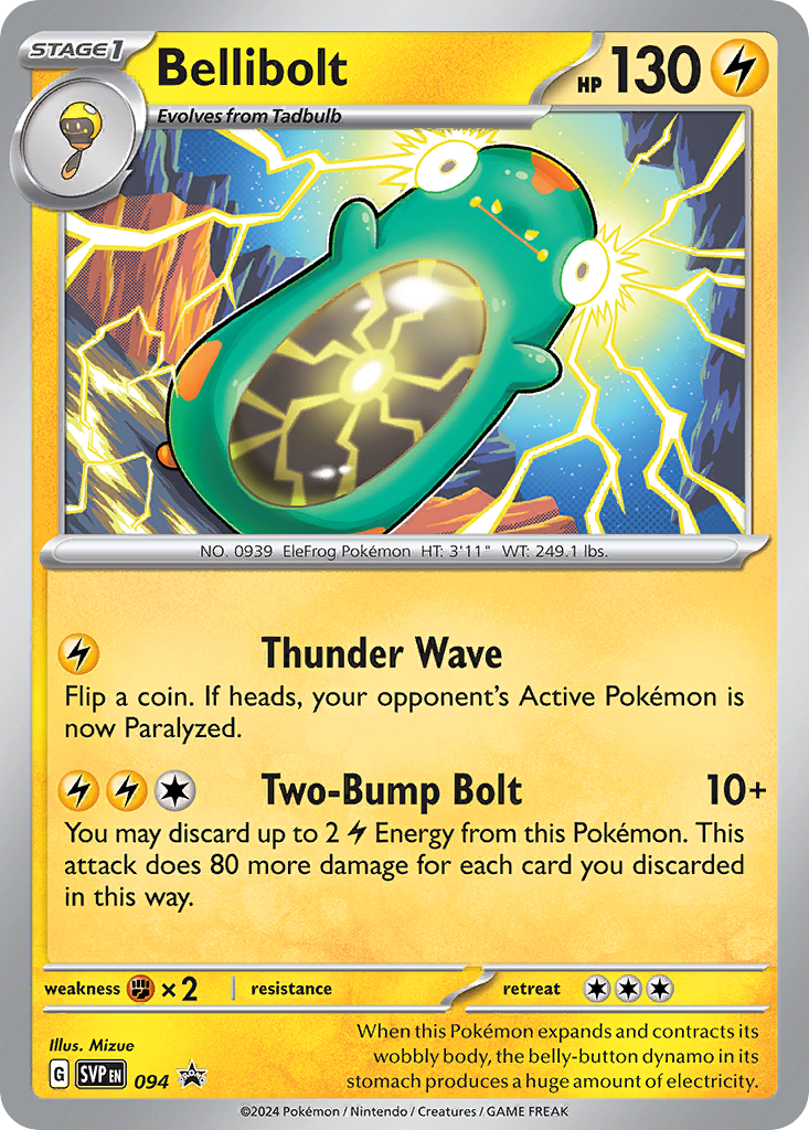 Bellibolt Holofoil 094/225 SVP Black Star Promos Pokémon Card
