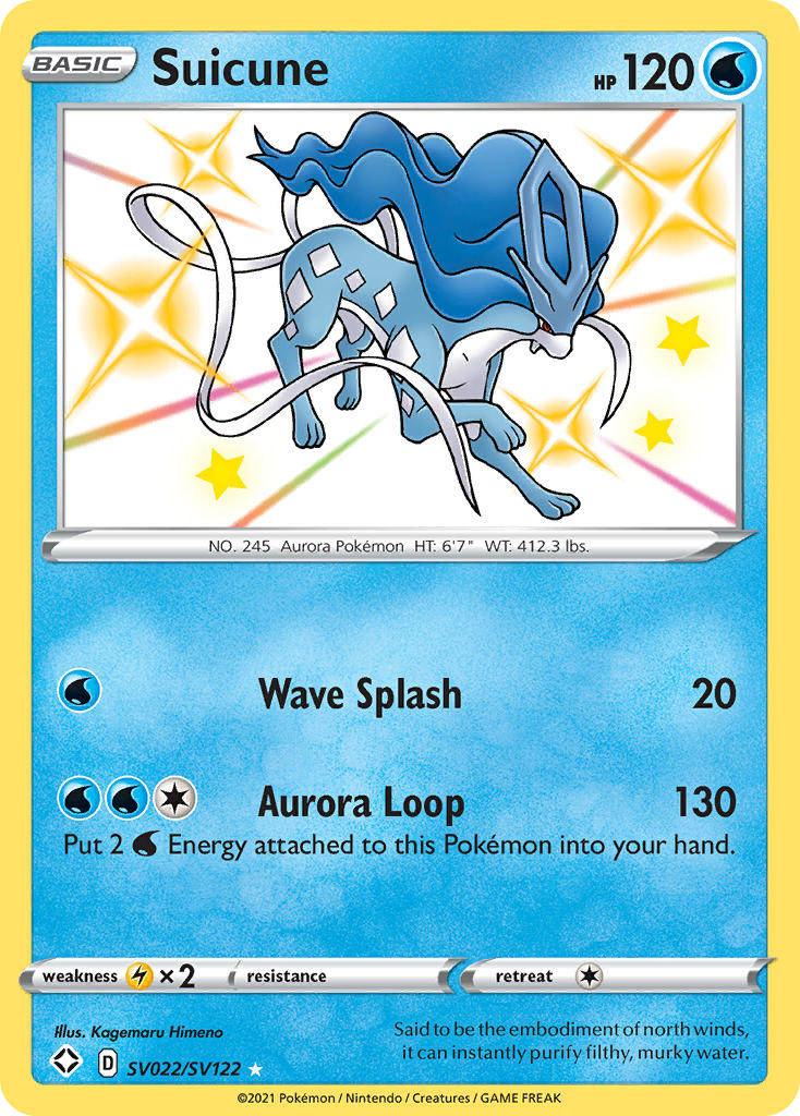 Suicune Holo 022/122 Shining Fates Shiny Vault Pokémon Card