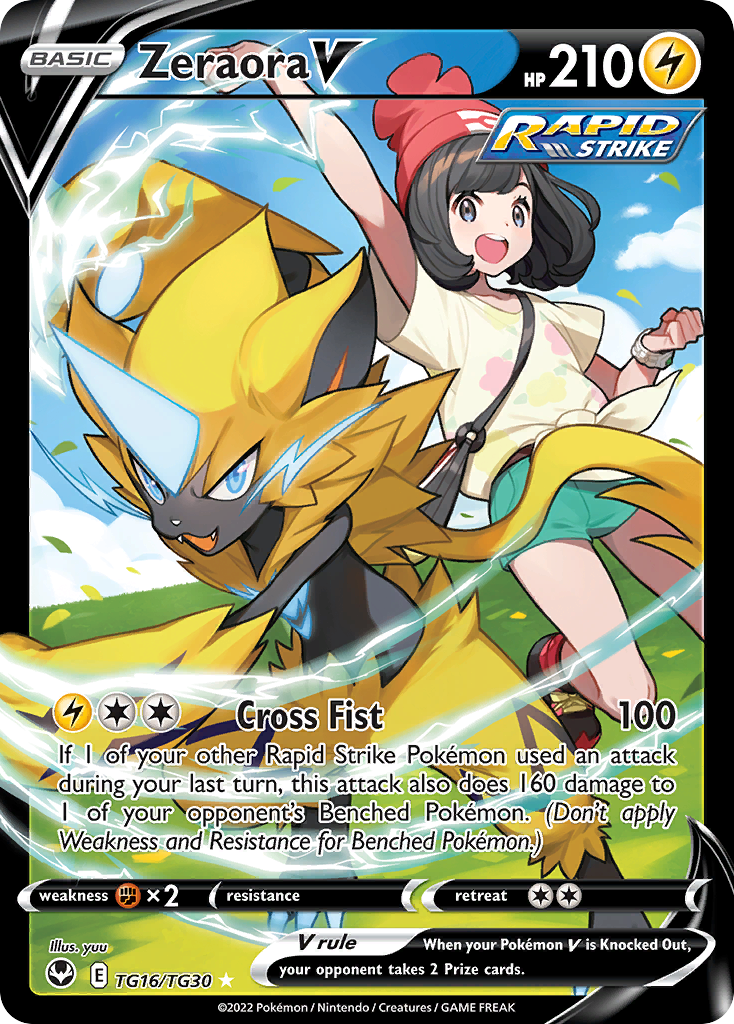 Zeraora V Holo 016/30 Silver Tempest Trainer Gallery Pokémon Card