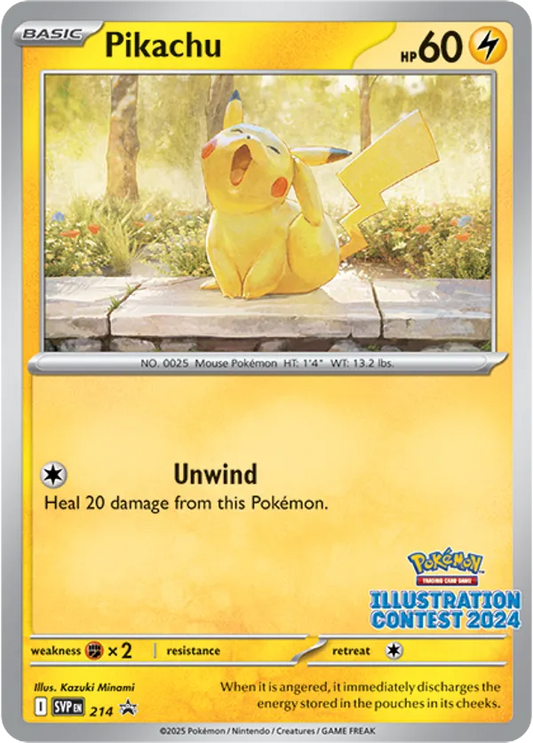 Pikachu Normal 214/225 SVP Black Star Promos Pokémon Card