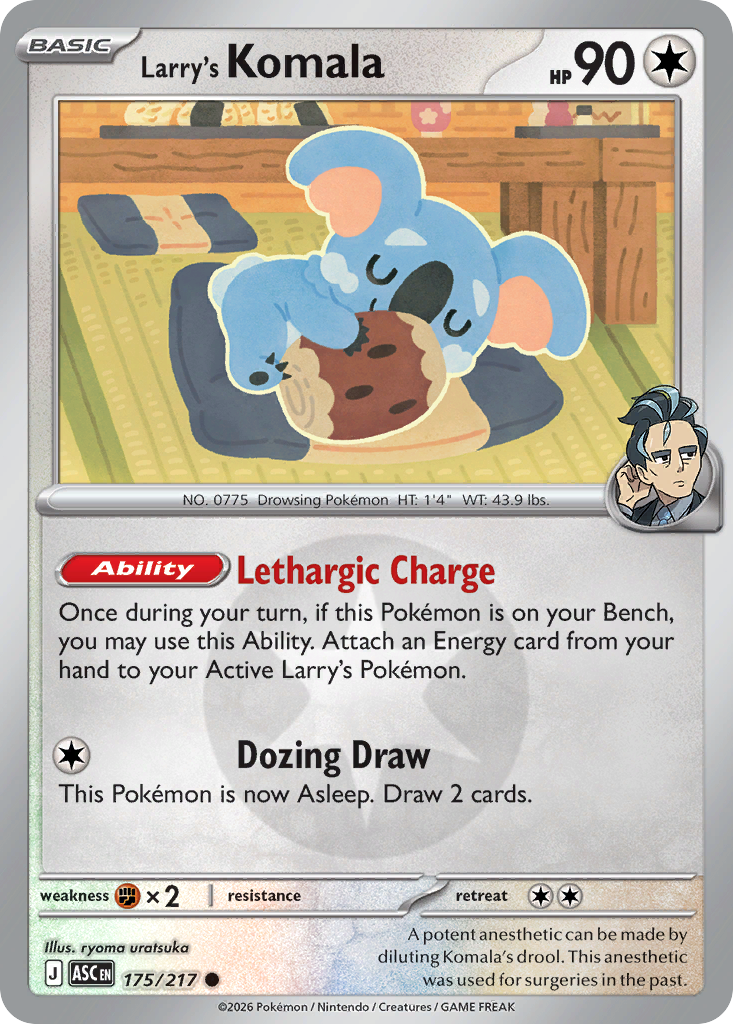 Larry's Komala Reverse 175/217 Ascended Heroes Pokémon Card