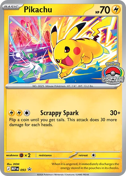 Pikachu Holofoil 093/0 MEP Black Star Promos Pokémon Card