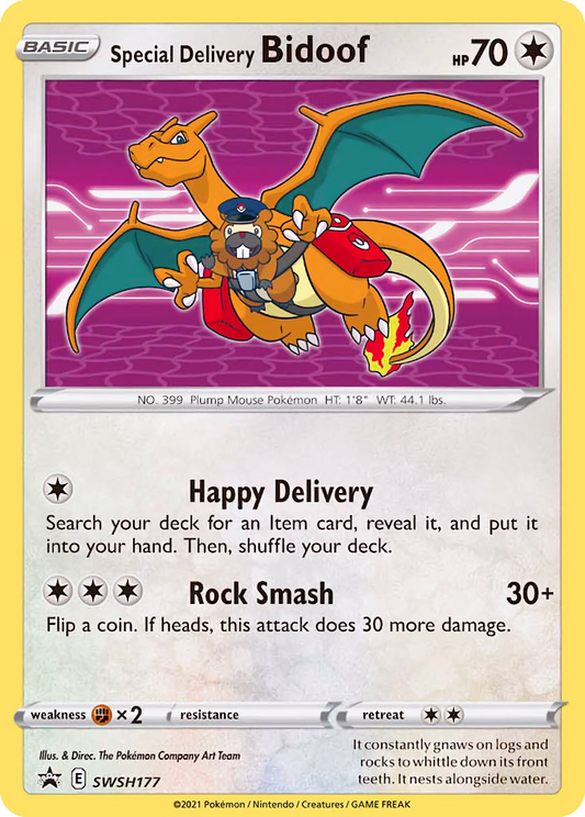 Special Delivery Bidoof Holo WH177/307 SWSH Black Star Promos Pokémon Card