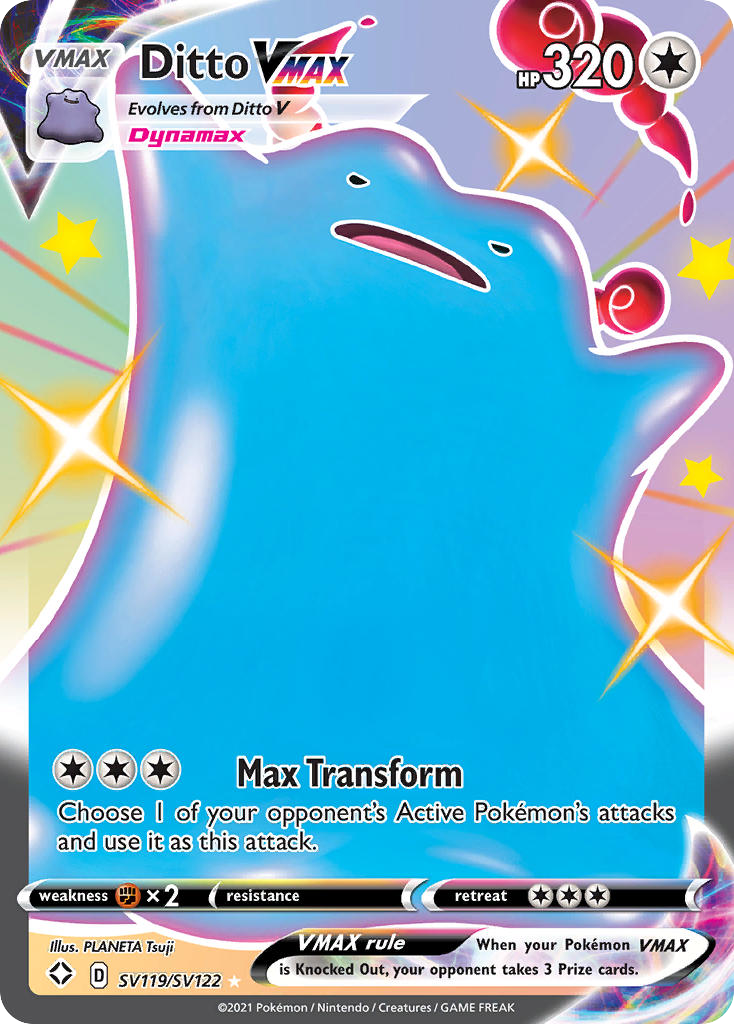Ditto VMAX Holo 119/122 Shining Fates Shiny Vault Pokémon Card