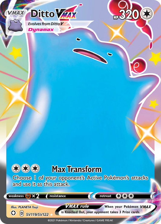 Ditto VMAX Holo 119/122 Shining Fates Shiny Vault Pokémon Card
