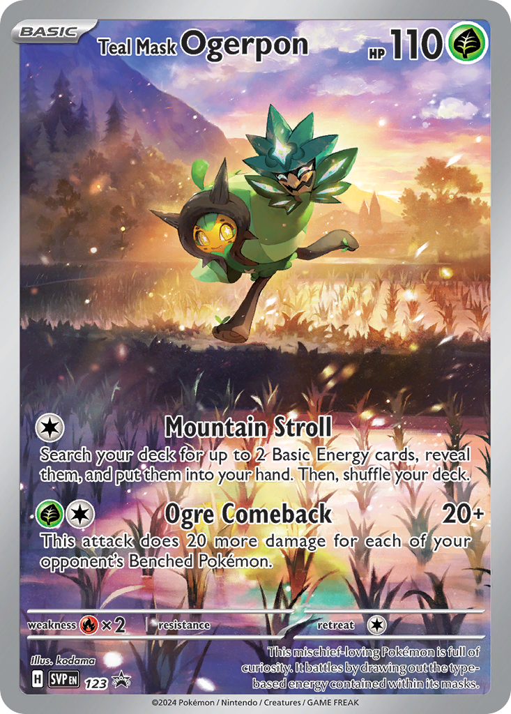 Teal Mask Ogerpon Holofoil 123/225 SVP Black Star Promos Pokémon Card