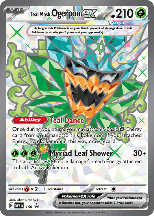 Teal Mask Ogerpon ex Holo 166/225 SVP Black Star Promos Pokémon Card