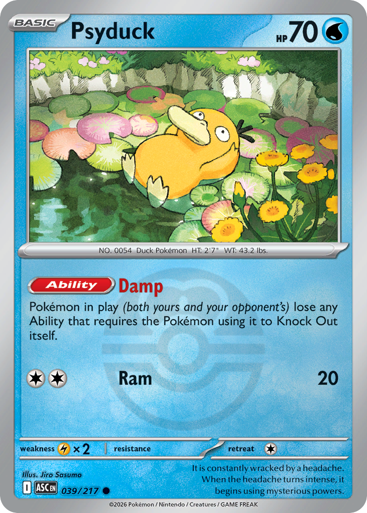 Psyduck Reverse 039/217 Ascended Heroes Pokémon Card