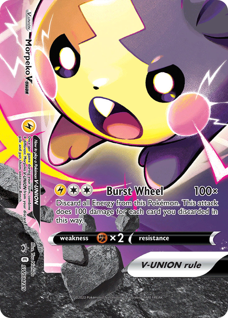 Morpeko V-UNION Holo WH289/307 SWSH Black Star Promos Pokémon Card
