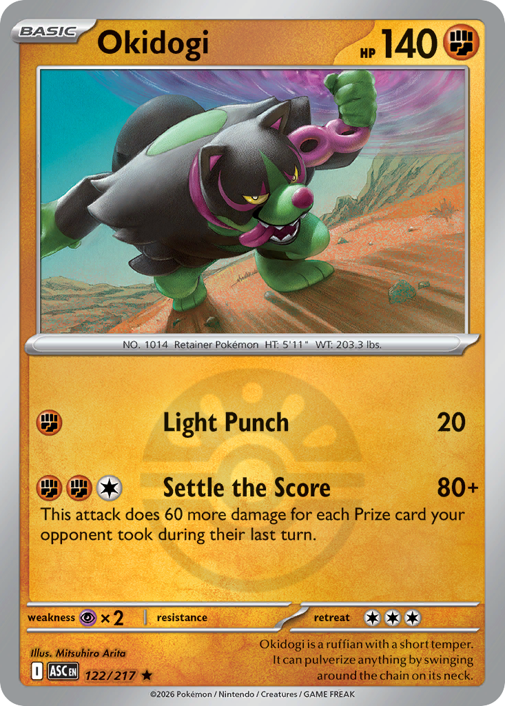 Okidogi Reverse 122/217 Ascended Heroes Pokémon Card