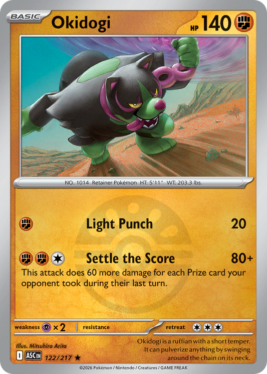 Okidogi Reverse 122/217 Ascended Heroes Pokémon Card