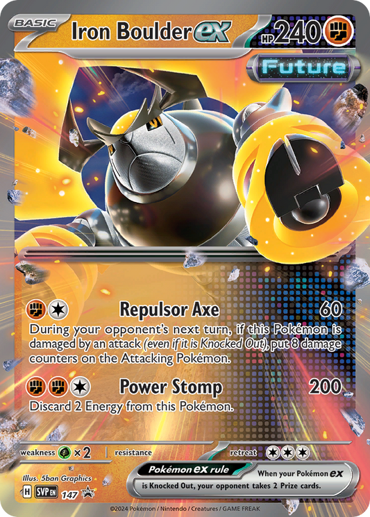 Iron Boulder ex Holo 147/225 SVP Black Star Promos Pokémon Card