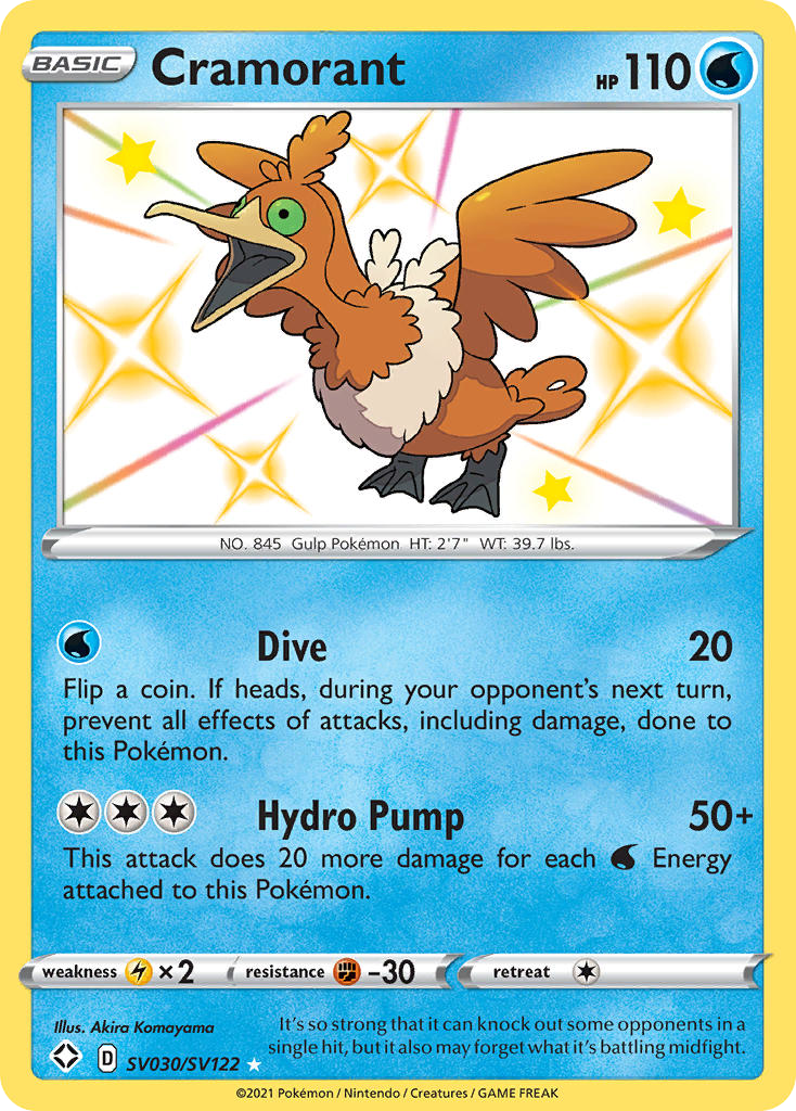 Cramorant Holo 030/122 Shining Fates Shiny Vault Pokémon Card