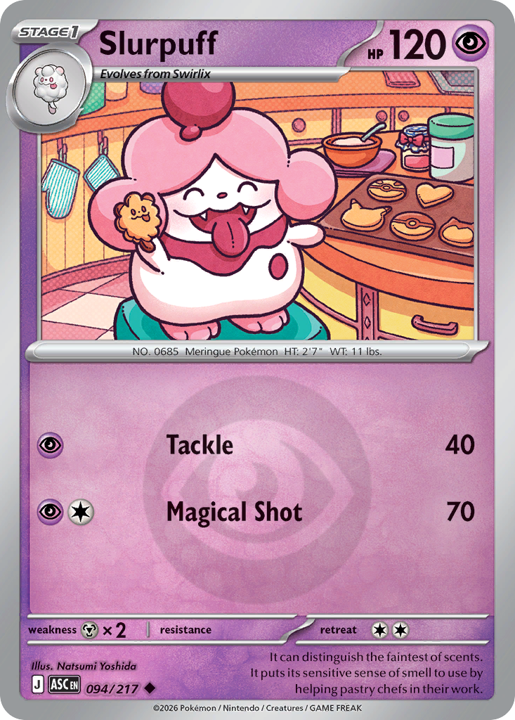 Slurpuff Reverse 094/217 Ascended Heroes Pokémon Card
