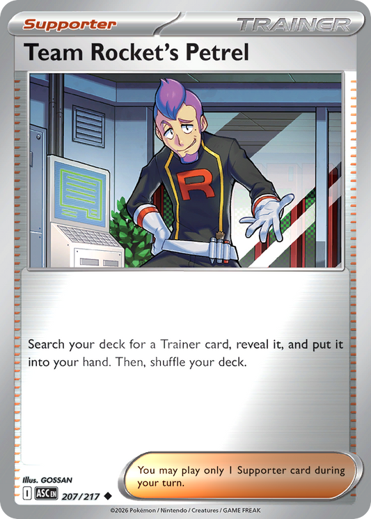 Team Rocket's Petrel Reverse 207/217 Ascended Heroes Pokémon Card