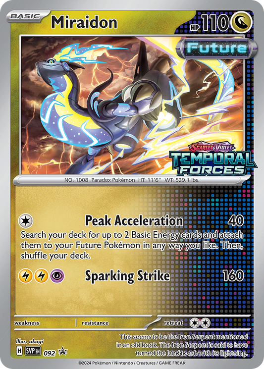 Miraidon Holo 092/225 SVP Black Star Promos Pokémon Card