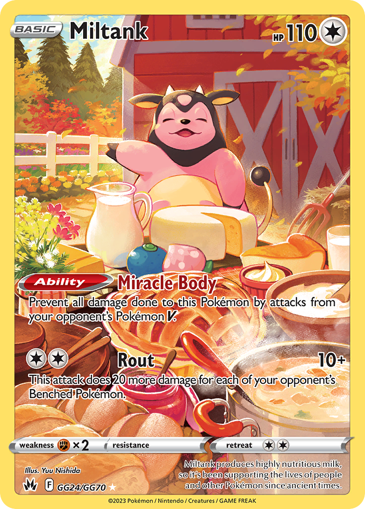 Miltank Holo 024/70 Crown Zenith Galarian Gallery Pokémon Card