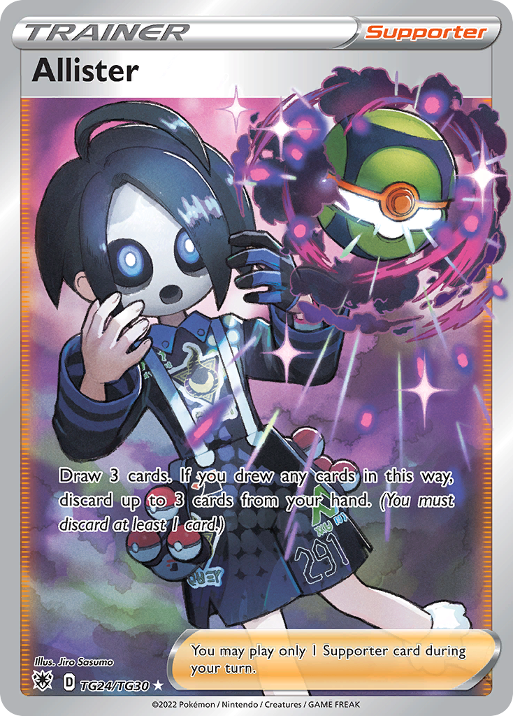 Allister Holo 024/30 Astral Radiance Trainer Gallery Pokémon Card
