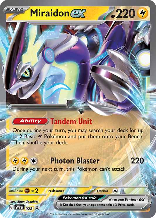 Miraidon ex Holo 028/225 SVP Black Star Promos Pokémon Card