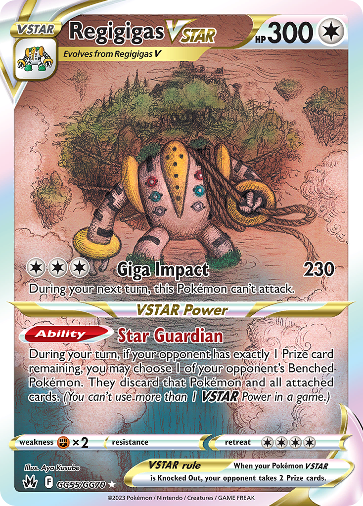 Regigigas VSTAR Holo 055/70 Crown Zenith Galarian Gallery Pokémon Card