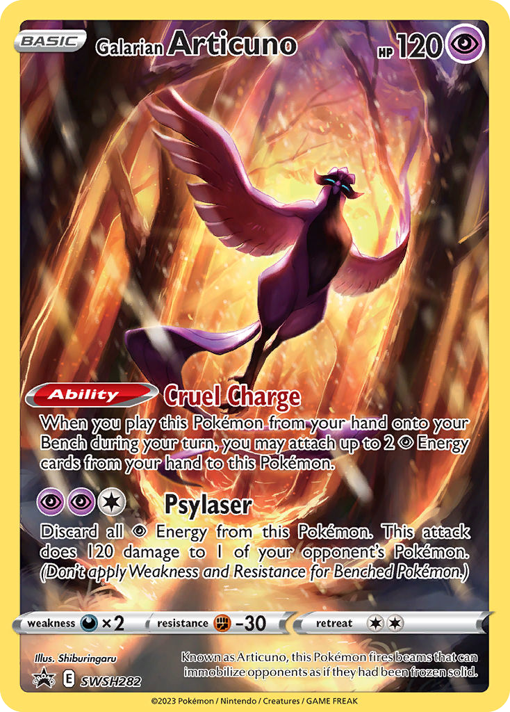 Galarian Articuno Holo WH282/307 SWSH Black Star Promos Pokémon Card