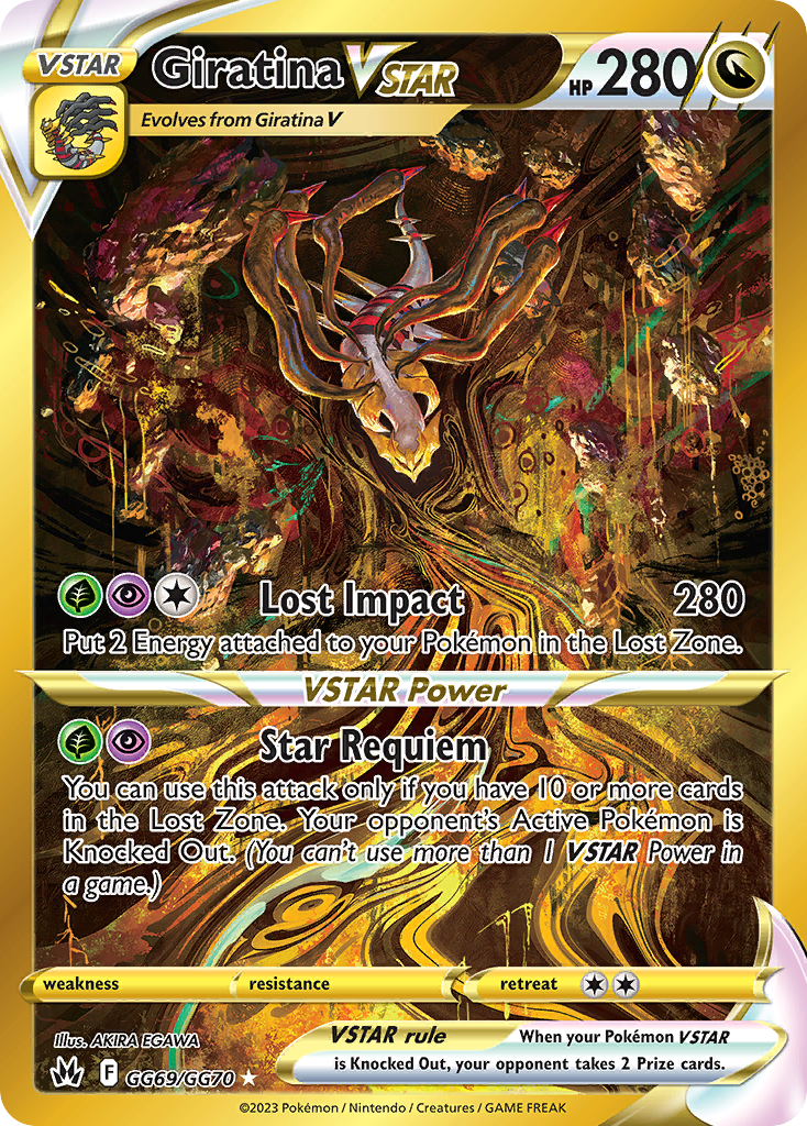 Giratina VSTAR Holo 069/70 Crown Zenith Galarian Gallery Pokémon Card