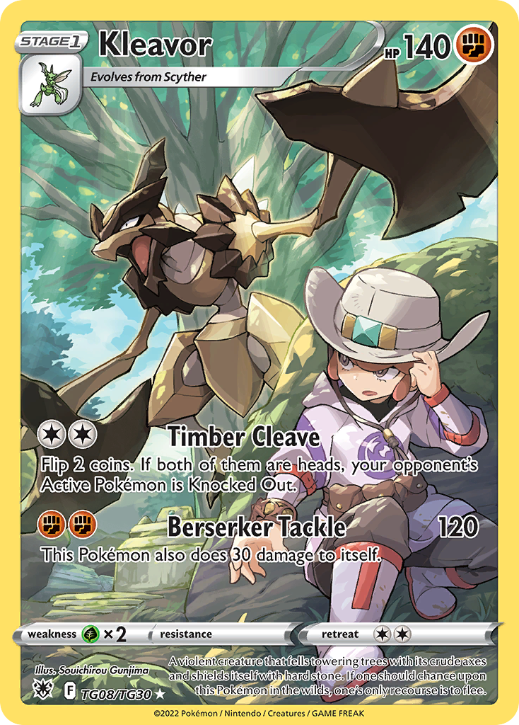 Kleavor Holo 008/30 Astral Radiance Trainer Gallery Pokémon Card