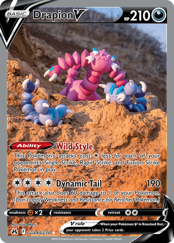 Drapion V Holo 049/70 Crown Zenith Galarian Gallery Pokémon Card