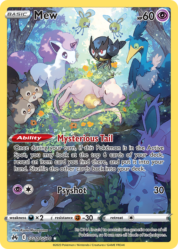 Mew Holo 010/70 Crown Zenith Galarian Gallery Pokémon Card