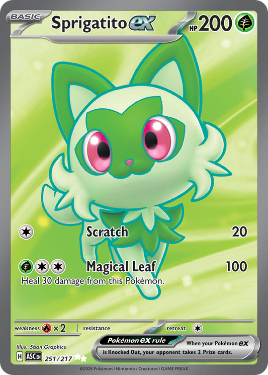 Sprigatito ex Holofoil 251/217 Ascended Heroes Pokémon Card