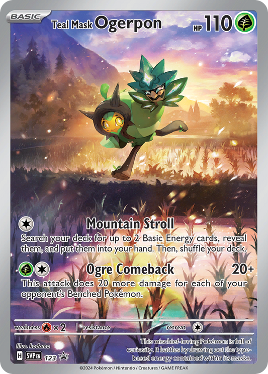Teal Mask Ogerpon Holo 123/225 SVP Black Star Promos Pokémon Card